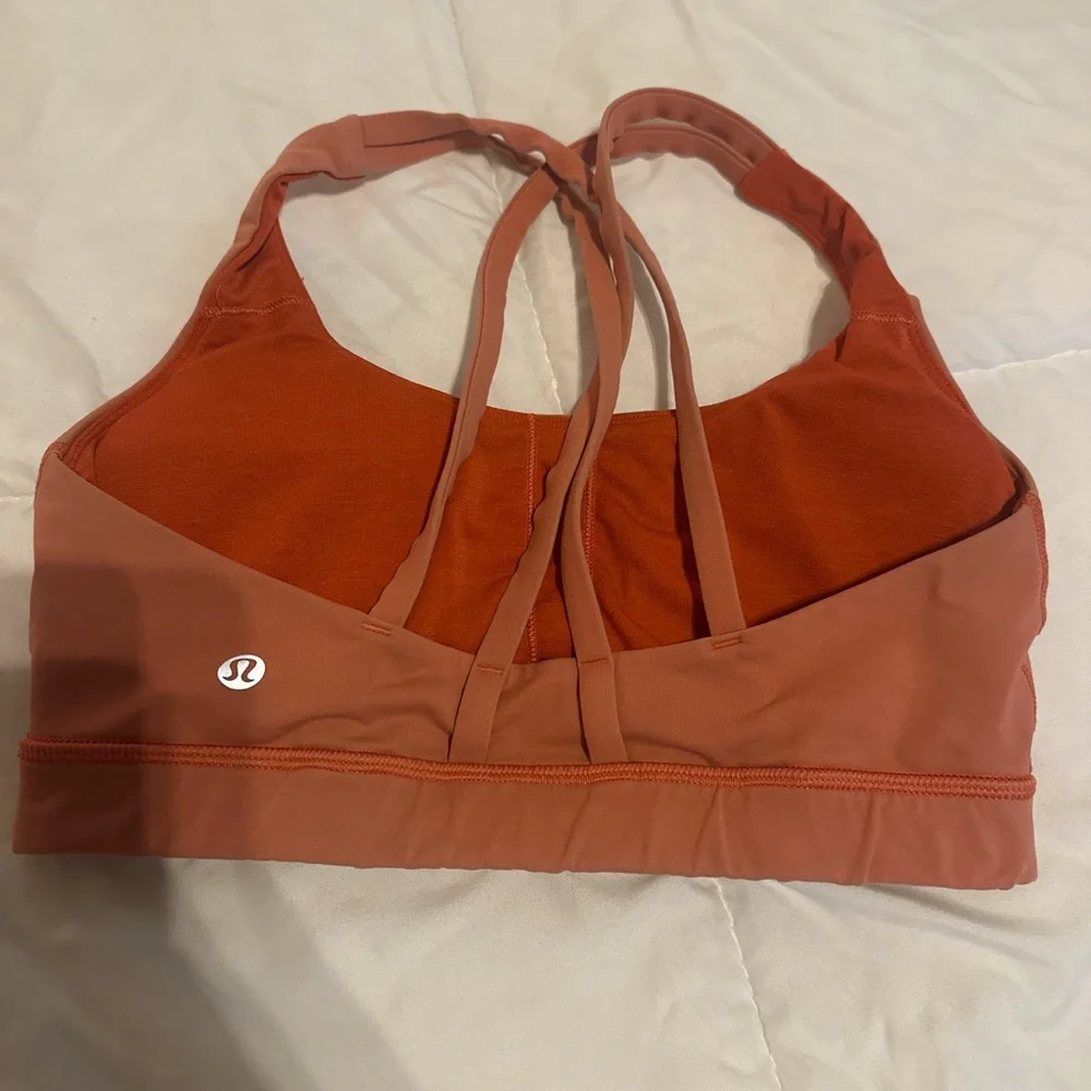 Lululemon energy bra orange size 6